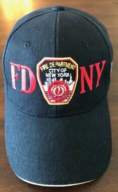 FDNY Fire Department City of New York Hat Cap Flag Black Snapback Adjustable